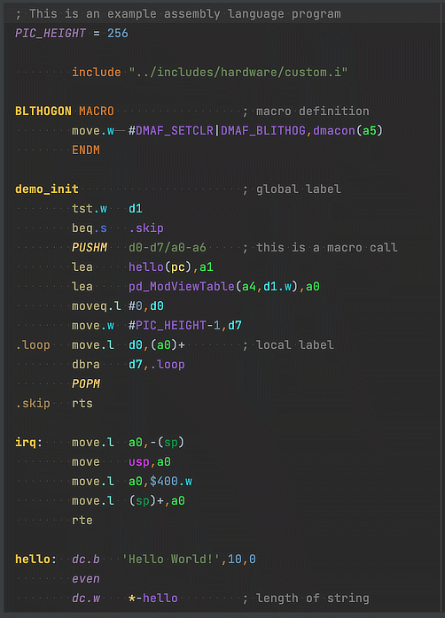 Example Syntax Highlighting